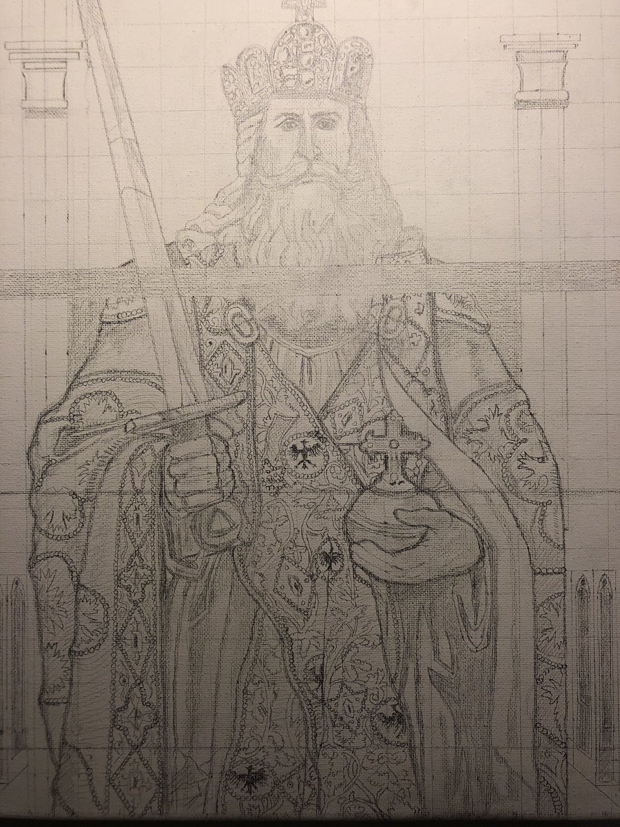 RobertSzyngiel's tweet photo. Sept 6/19 sketch submission - medium: oil #OneSketchADay2019 #landscape #oilpainting #medieval #king #anothernewproject https://t.co/Do5hA1et5j
