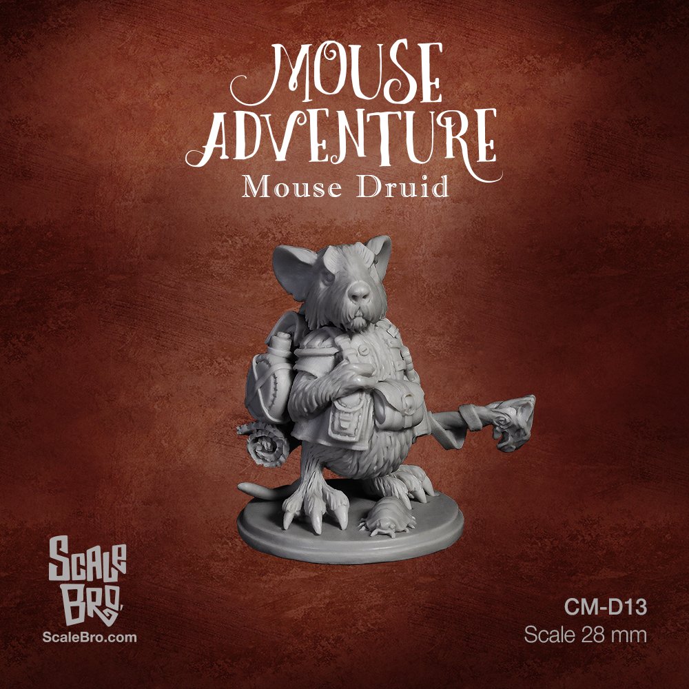 CartoonMiniatur's tweet photo. A new miniature in our Mouse Adventure series!
🐭 Mouse Druid reunion with others!
Let's check new miniature from Mouse Adventures series on our site
🔎Scale: 28mm
📦Material: resin
Shop online ➡️ https://t.co/8bY7G3bvea
#40mm #newminiatures #miniaturenew #miceandmystycs https://t.co/FC5yLJCn0g