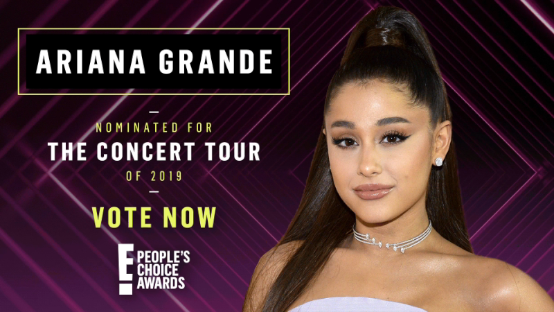 peopleschoice's tweet photo. RT to vote for #sweetener as #TheConcertTour of 2019 now! #PCAs https://t.co/MDJzGfhCu6
