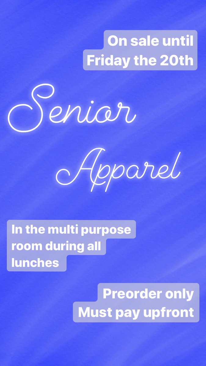 ehs_classof20's tweet image. SENIOR APPAREL!!!
