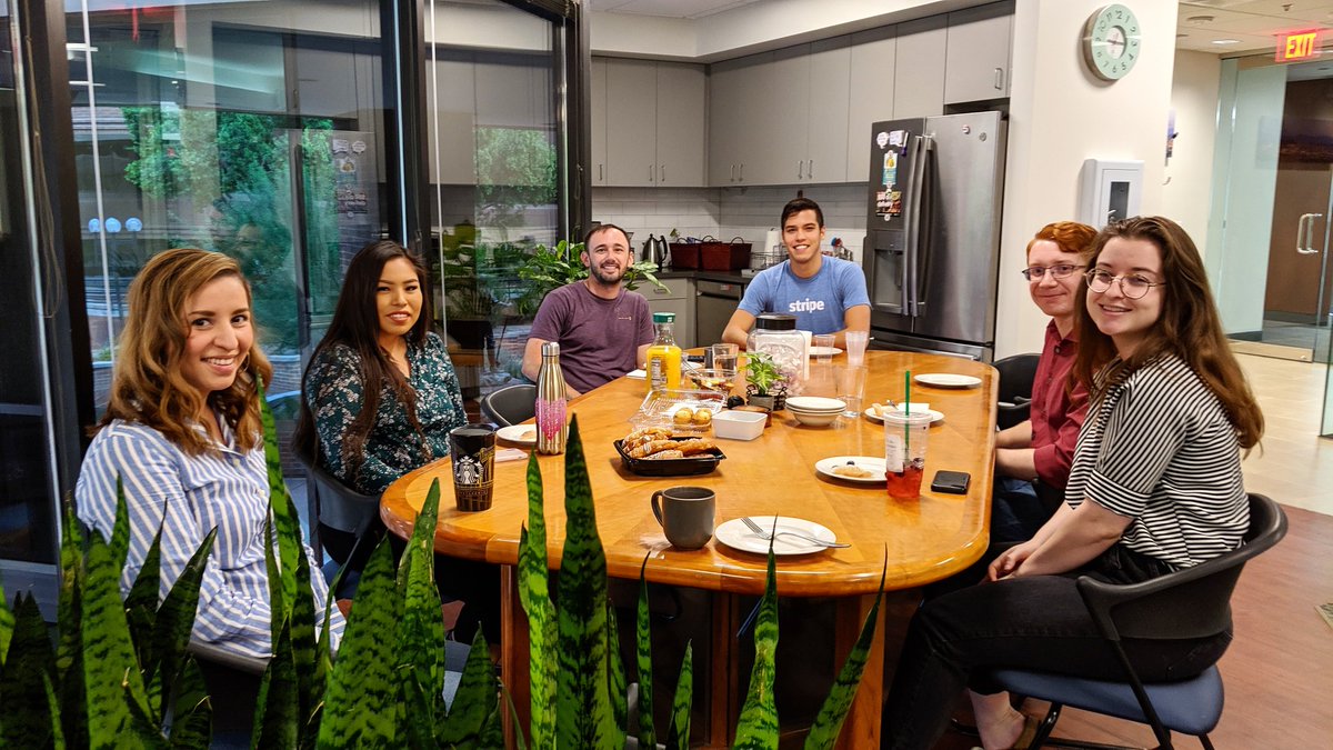 Starting off our Friday with a welcome breakfast for our new fall semester intern, Jasmine