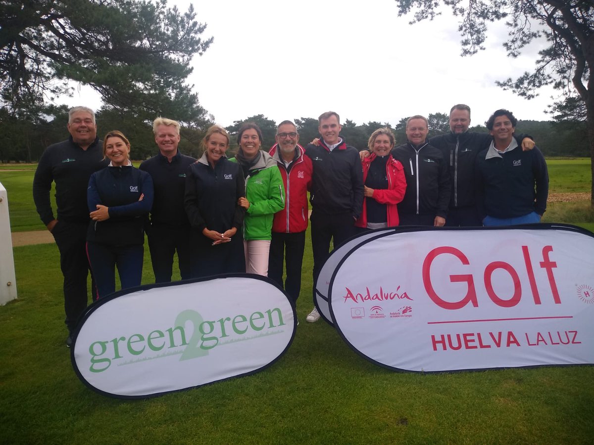Todo un éxito! Terminando las jornadas en Silkeborg Ry Golfclub de mano de #Green2Green , representando #Huelva