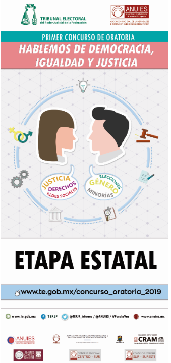 TEENL1's tweet photo. La Sala Superior del Tribunal Electoral del Poder Judicial de la Federación, en coordinación con el Tribunal Electoral del Estado de Nuevo León, llevan a cabo la fase estatal del Primer Concurso de Oratoria: Hablemos de Democracia, Igualdad y Justicia. #PasaLaVoz Hoy 12:00 Hrs. https://t.co/lHbm5KAm9j