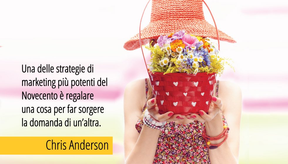 donatocremonesi's tweet image. Una delle strategie di marketing più potenti del Novecento è regalare una cosa per far sorgere la domanda di un’altra.
Chris Anderson
#marketing #comunicazione