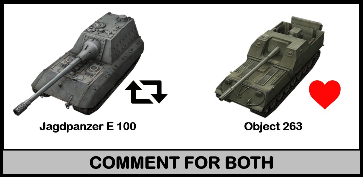 World Of Tanks Console Wotconsole Tier X Tank Destroyer Battle Just In Time For Tier X Ranked Battles Jagdpanzer E 100 Vs Object 263 Re Tweet To Vote For The Jagdpanzer