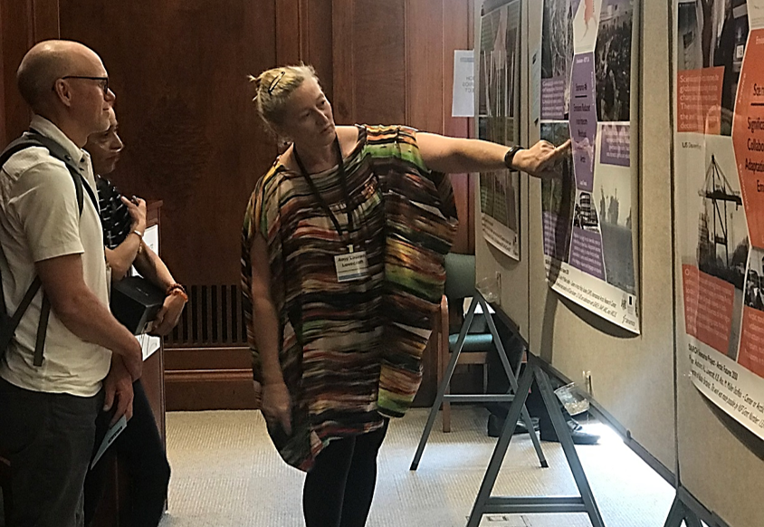 ArcticPolicy's tweet photo. Dr Amy Lovecraft, @ArcticPolicy CAPS Director, is presenting a series of posters at Arctic Futures 2050 on SEARCH @Arctic_Change Participatory Scenarios Workshop Methods and Outcomes. #AF2050 #ArcticPolicy #scicomm https://t.co/hu0Ncc4gMe
