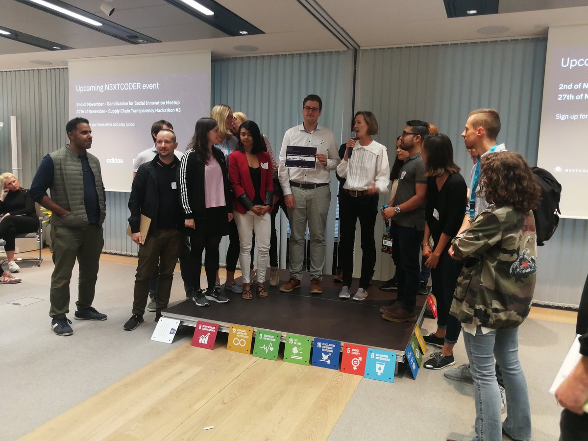 N3XTCODER's tweet photo. Congratulations to team @openapparelreg - they won our hackathon challenge today. Good joband well deserved 👏🏼
@zalando @vwgroup_de @zalandotech @vwgroup @dbhackathon @dbmindbox
@startupnight
#socialimpact #SocEnt #HackSCT19 #Tech4GoodBerlin https://t.co/ag0nlkqgSN
