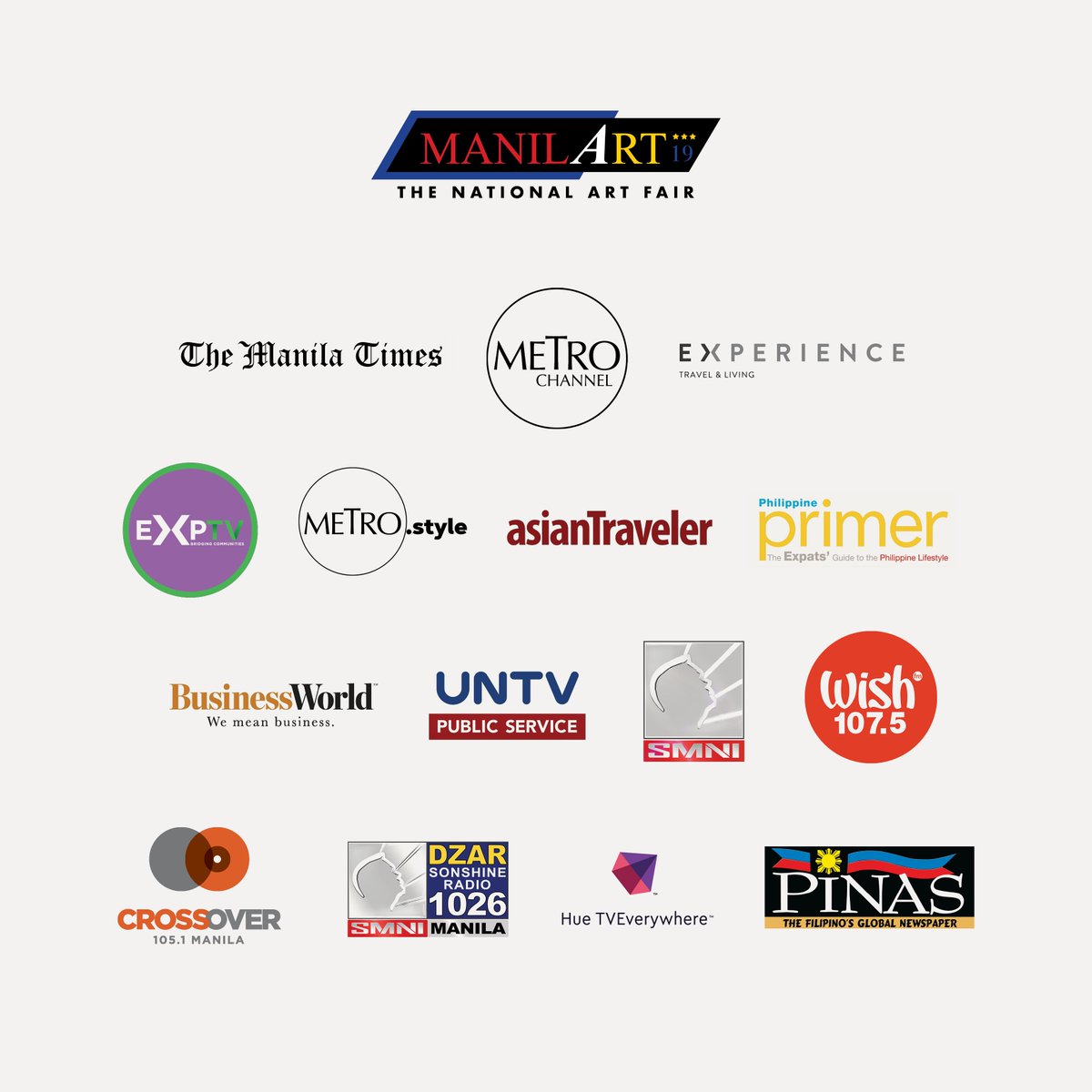 manilartfair's tweet photo. Presenting the sponsors and media partners for ManilART'19. #manilart #artph https://t.co/NvRy17DvUS
