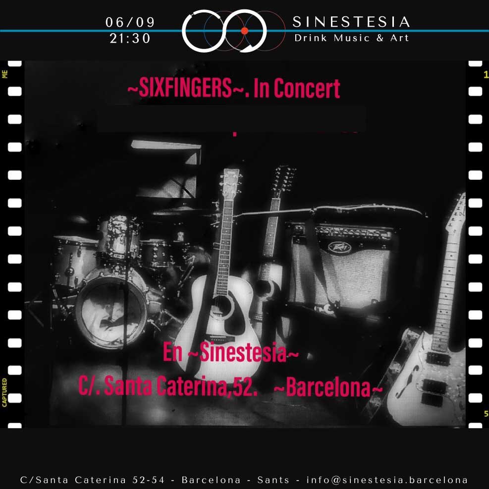 SinestesiaSants's tweet image. HOY 06/09- 21:30 - SIXFINGERS
The Sixfingers, 5 integrantes, con fuerte influencia de Rock&amp;amp;Blues de los años 70's
sinestesia.barcelona/event/the-sixf…
#RockCovers
#Sinestesia #DrinkMusicArt #Barcelona #musica #arte #livemusic #night #live #Sants #SantsEstació #PlaçaDelCentre #PlaçaDeSants