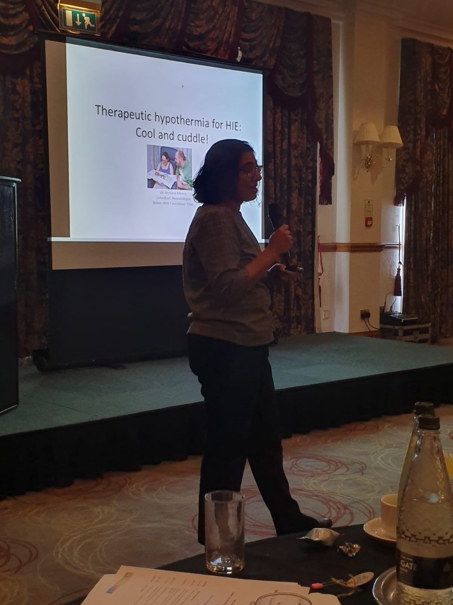 Dr Archana Mishra has presented about ‘cool and cuddle’, the process in which we care for babies who have suffered from hypoxia. We are the only unit in the country who allow parents to cuddle their baby during the process if their baby is stable, improving the parent experience