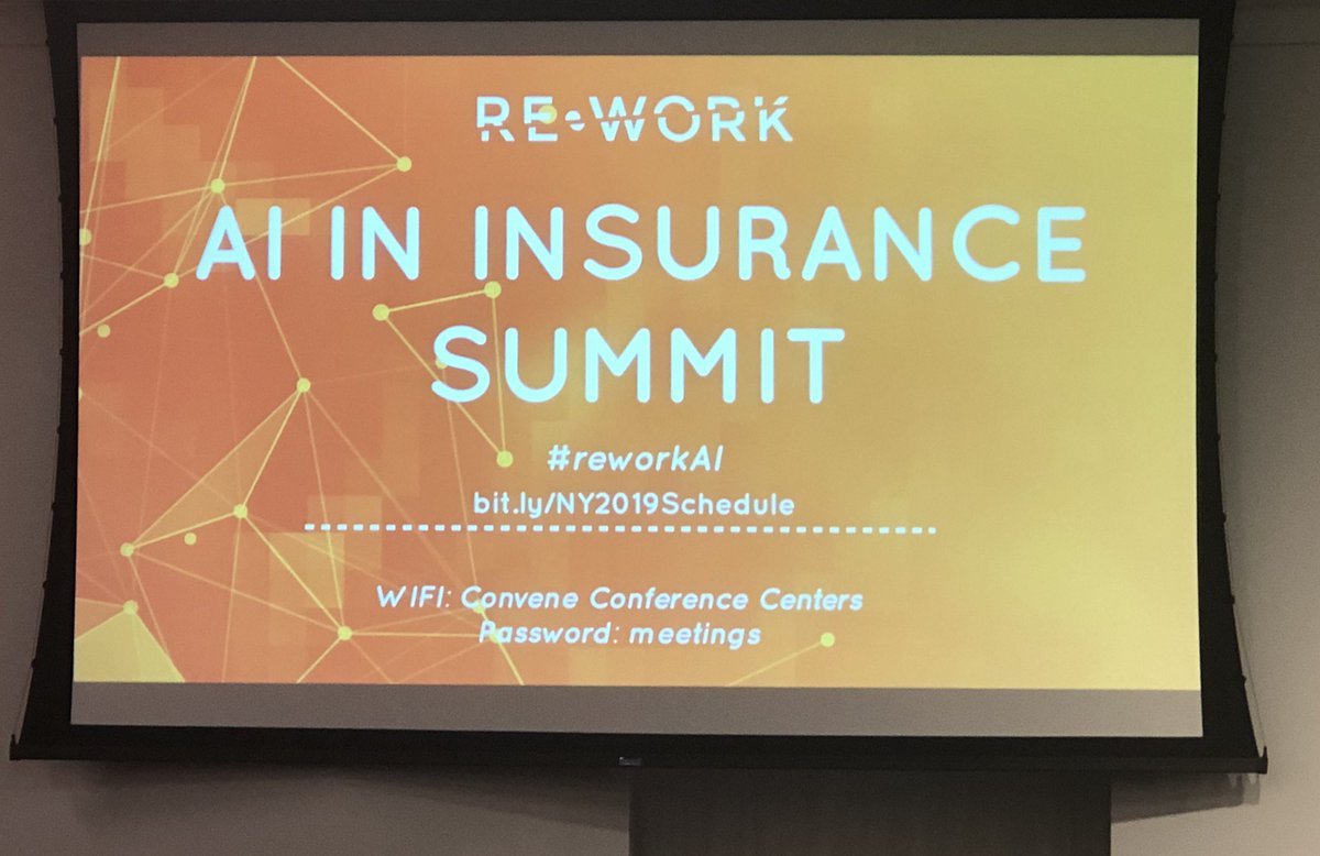 Excited to be talking at the <a href="/reworkAI/">RE•WORK Applied AI</a> AI In Insurance Summit later today in New York <a href="/Gocompare/">Go.Compare</a>