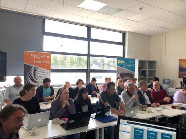 VevoxAlan's tweet photo. Delighted to say that yesterdays #TurningPoint Lunch &amp; Learn session @CELTnuigalway (NUI Galway) was overbooked. Huge credit to Fiona Concannon and Iain Mac Labhrainn @iainmacl for bringing so many staff together. @TELtales  #EngageAllLearners Until next time! https://t.co/WpiN9I6Qz7