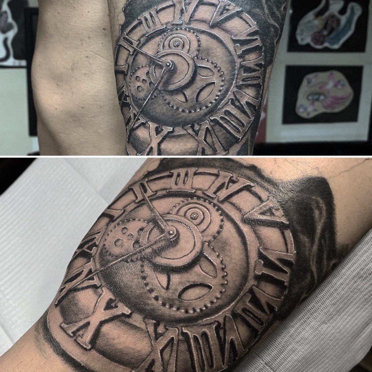 時計進めました😊 #タトゥー #刺青 #チカーノタトゥー #リアルタトゥー