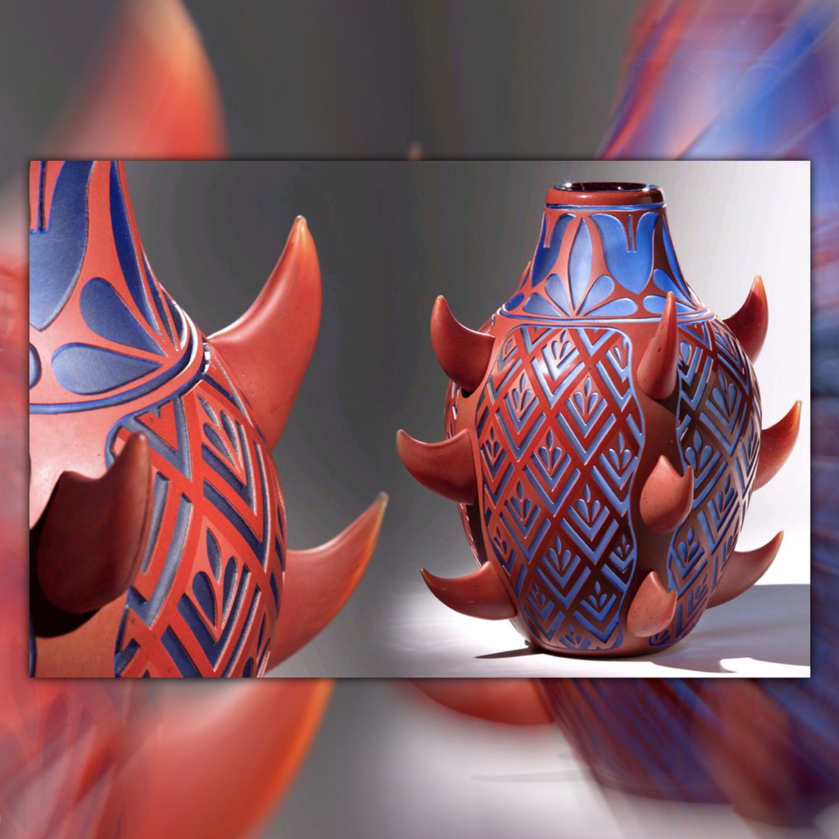 ReanoHarlan's tweet photo. "SYNERGY”:Preston Singletary &amp; Harlan Reano, "Wild Spinach Blossom", blown and sand-carved glass, 11.75"h x 12"w x 12"d

https://t.co/LcKCE3BtoX

#PrestonSingletary #glassart #Collaboration #contemporaryglass #pottery #art #contemporaryart 

https://t.co/12Ne3nSGJZ https://t.co/M7ccvjOTV8