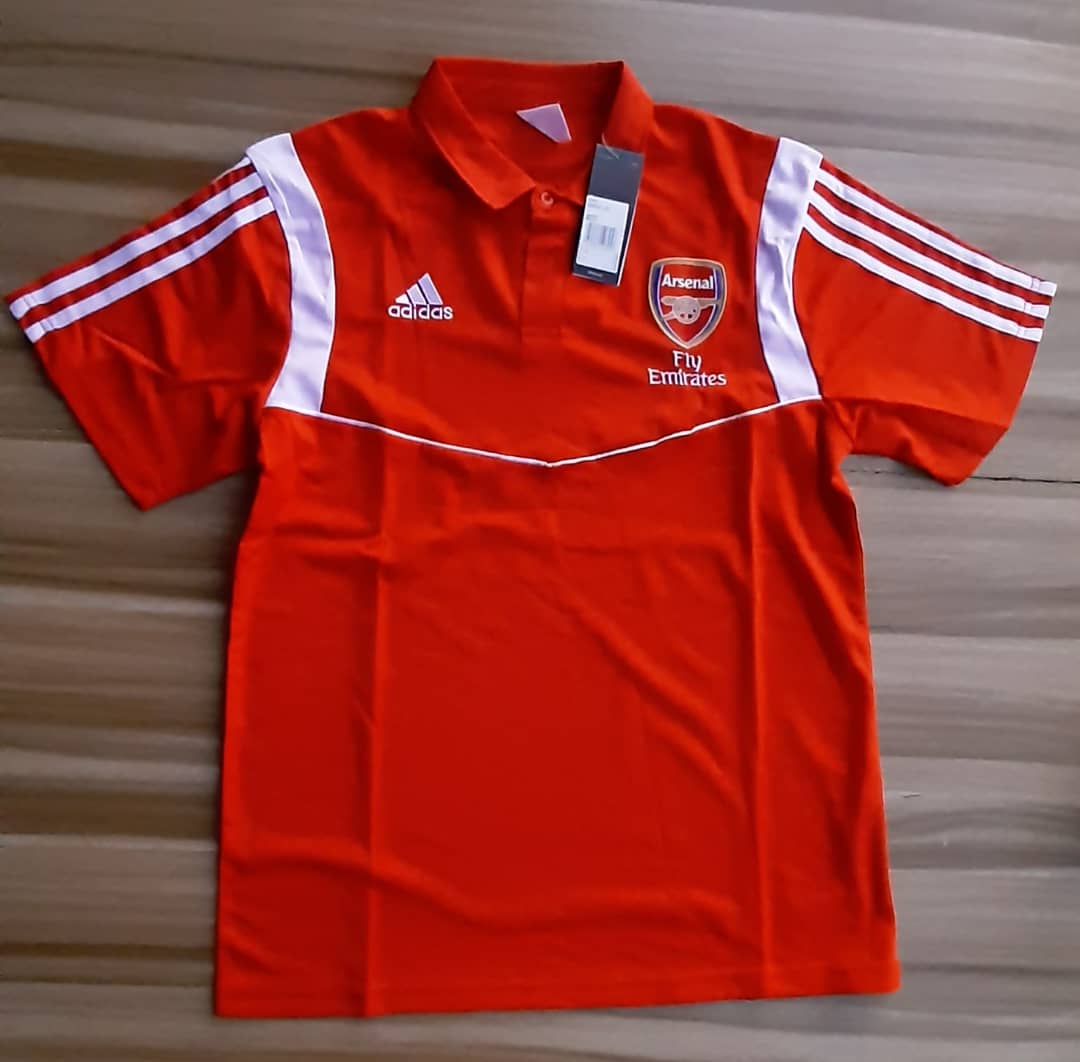 Arsenal Polos available #5500 only All sizes available Quality  Affordable price   #blacklabel RT