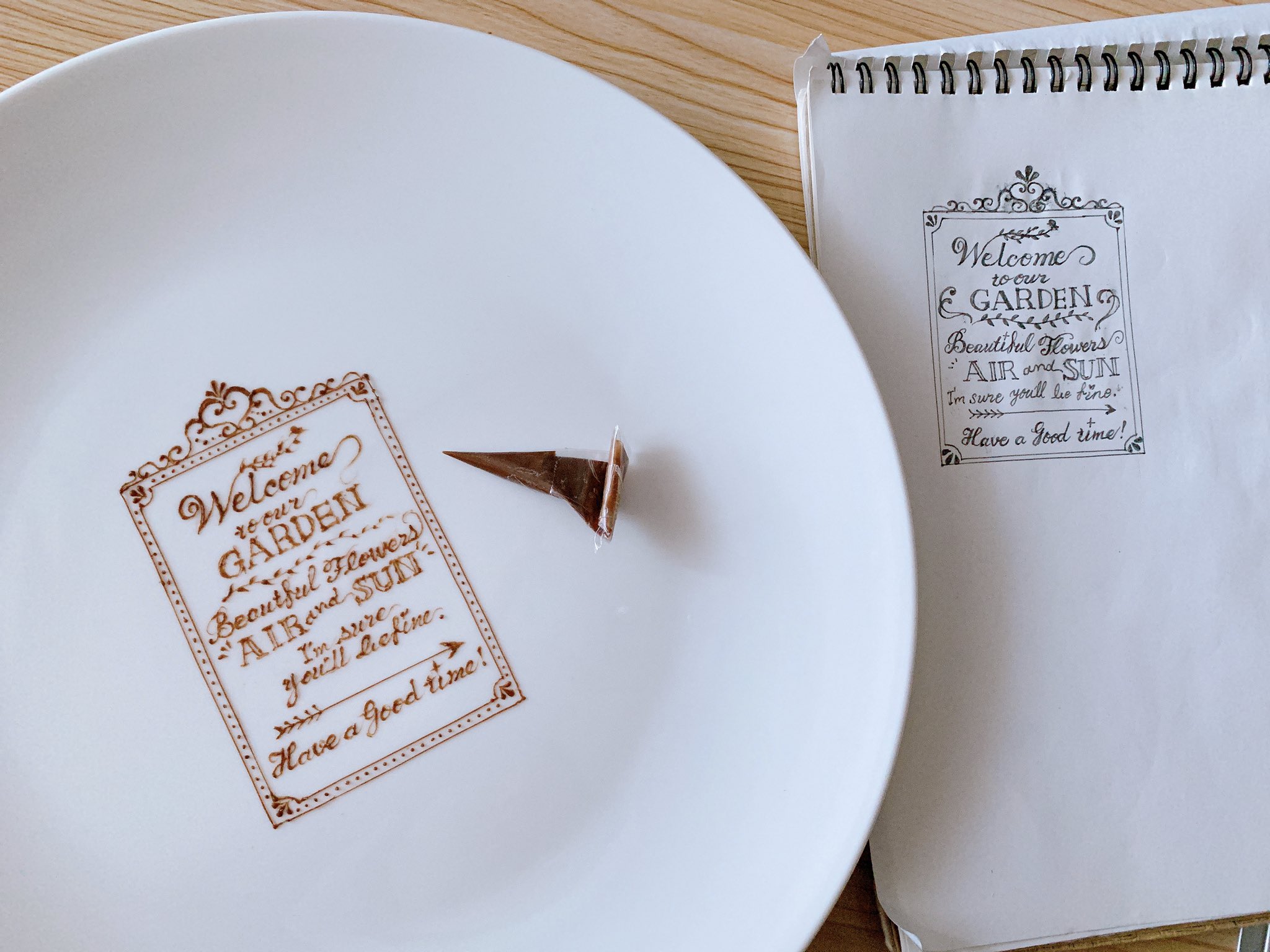 𝚗 𝚊 𝚗 𝚊 𝚖 𝚒 Patissier チョークアート風に チョコペン 𝚗 𝚊 𝚗 𝚊 𝚖 𝚒 Patissier チョークアート風に チョコペン
