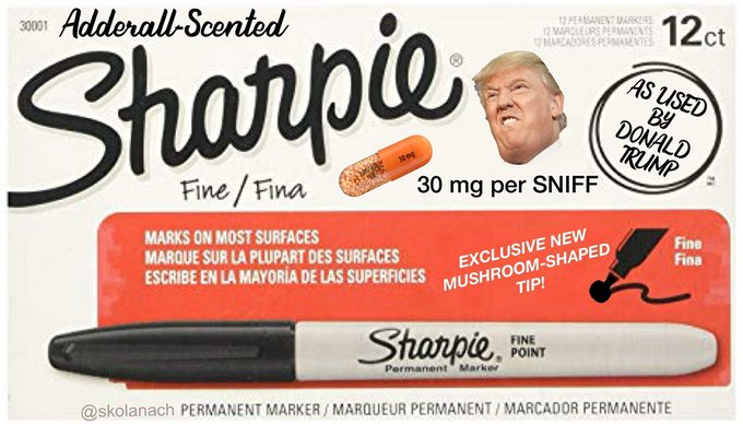 CitizensFedUp's tweet photo. Get your Adderall scented Sharpie with an exclusive new Tiny Mushroom-Shaped tip...!!

#SharpieTrump https://t.co/K8PeVfQMVd