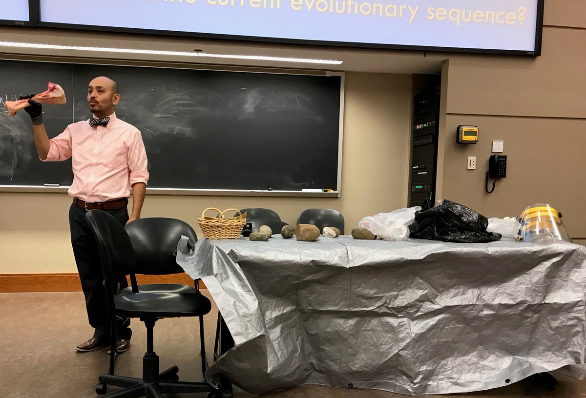 Dr_EOC's tweet photo. Getting ready for #Oldowan stone tool and marrow extraction demo in @PurdueANTH 201, Intro to #Archaeology. Next: how to #QUANTARCH and #science these data! @PurdueLibArts @LifeAtPurdue @news4anthros https://t.co/ax9D0z8Kmh