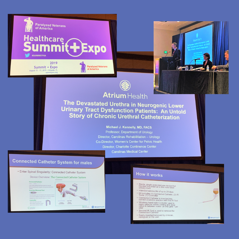 Thank you Dr. Michael Kennelly for presenting at Paralyzed Veteran's of America Healthcare Summit 2019. The abstract highlighted innovative solutions for bladder management.     bit.ly/Abstract1927
#PVA2019 #Innovation #bladdermanagement  #solutions   #connectedcatheter
