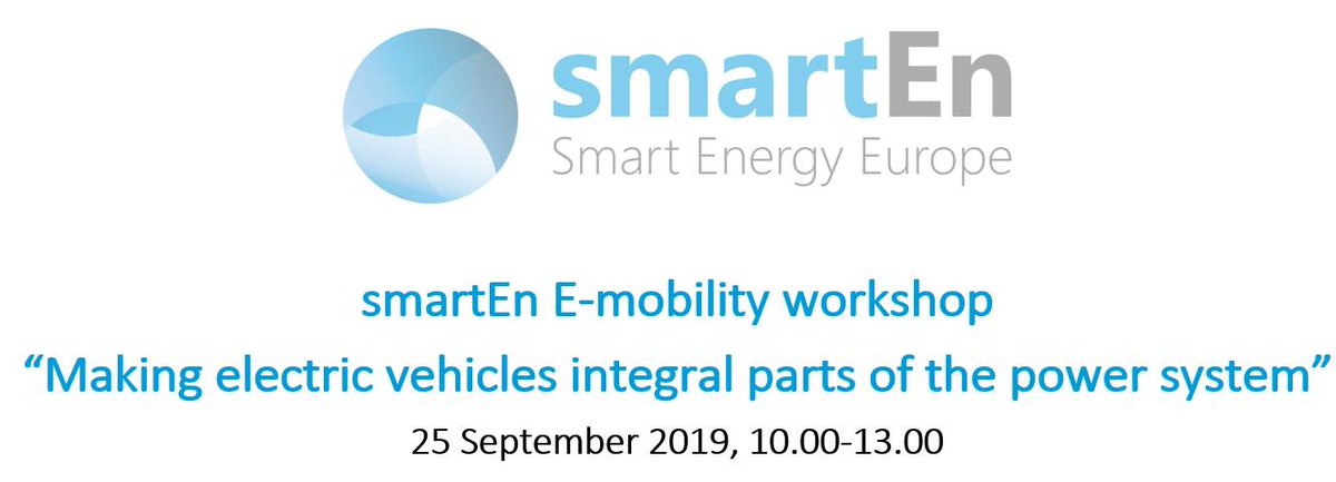 Want to challenge market barriers? Join us for a 🚙 workshop, 25th Sept, Brussels, on the uptake of #emobility as #decentralised #energy 🌏⚡#resources. We will discuss our White Paper📃: bit.ly/smartEn-e-mobi…  Contact michael.villa@smarten.eu