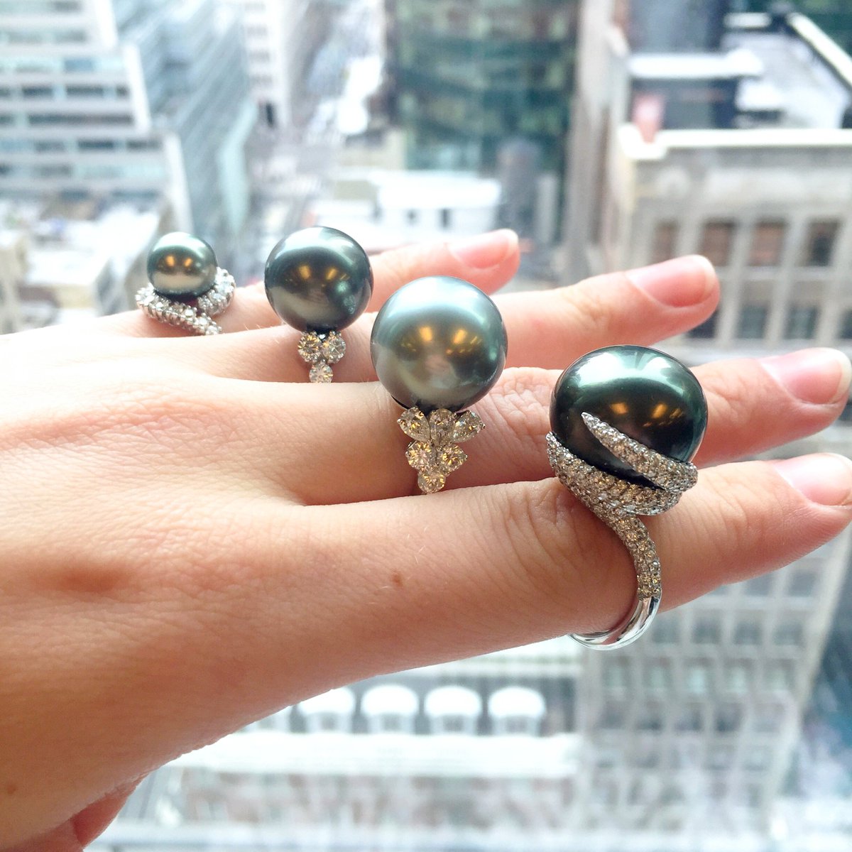 A #ringstack for the ages. 💍💍💍💍 #TahitianPearlRings

#MastoloniPearls #Pearls #NYC #PearlJewelry #PearlRings #showmeyourrings #love #beautiful #diamonds #diamondrings #cocktailrings #finejewelry #luxury #perla #perle #stunning #statementrings #statementjewelry