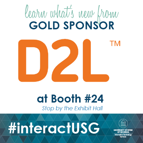 interact_USG's tweet photo. Gold Sponsor @D2L looks forward to seeing you at booth #24 at @interact_USG - See you in Savannah!
#interactUSG https://t.co/CfmXE9lEmD