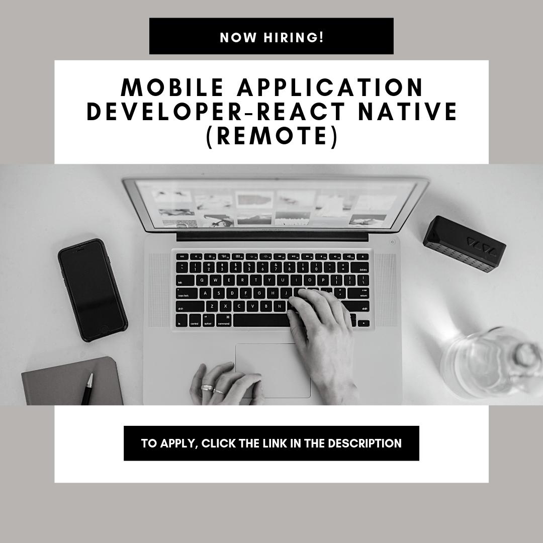 Freelance_Spot's tweet image. NOW HIRING: Mobile Application Developer - React Native (remote) To apply, check this link buff.ly/2ZD1ZBp #nowhiring #MobileApplicationDeveloper #ReactNative #remote #remotework #telecommute #telework #homebased #homeoffice #freelance #freelancevirtualspot #BuddyBoss
