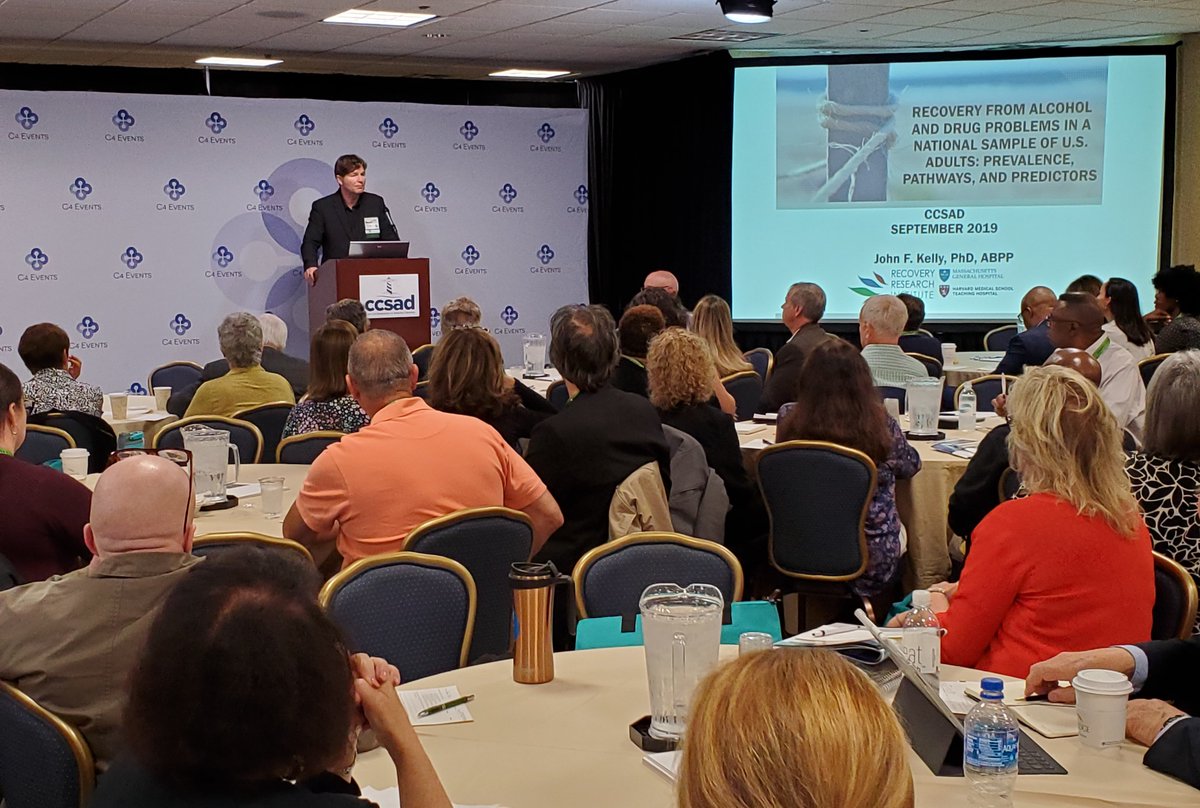 c4events's tweet photo. John Kelly, PhD, ABPP from Recovery Research Institute opened this morning's plenary to a packed house at #ccsad with his presentation on recovery from alcohol and other drug problems.
#behavioralhealth #drugabuse #alcoholabuse #recovery #addiction https://t.co/AIlytV6qYz