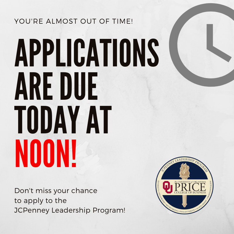 jcplpOU's tweet photo. Applications are due today AT NOON! No exceptions will be made, so be mindful of the clock! #JCPLP #NextLevelofLeadership https://t.co/6pC4ZXRe64
