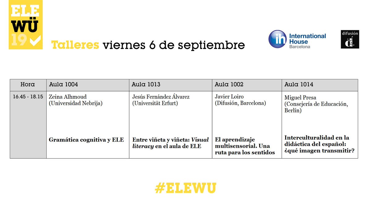 encuentro_ele's tweet photo. Speed dating para #profesELE y a continuación la primera tanda de talleres en #ELEWU https://t.co/8eTzZwntMQ