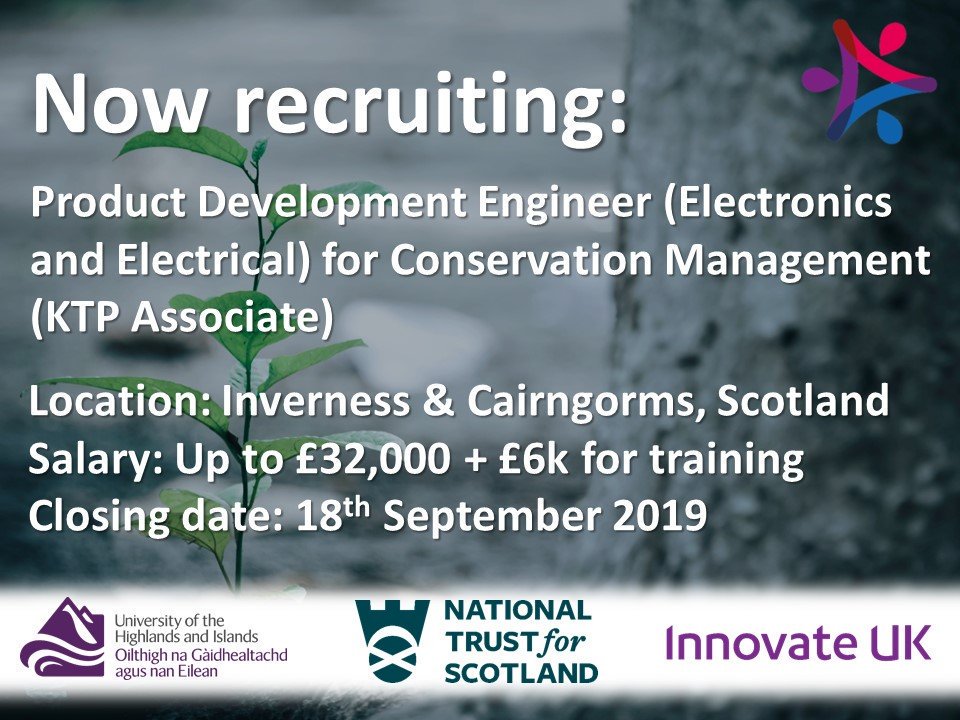 LJMU_RIS's tweet image. Vacancy with @N_T_S &amp;amp; @IC_UHI @ThinkUHI for a #graduate in #EEengineering Control &amp;amp; Instrumentation #engineering #computerscience or similar for 36 month #conservation project. £32k pa + £6k training budget. Closing date 18th Sep bit.ly/2lAd8Aw