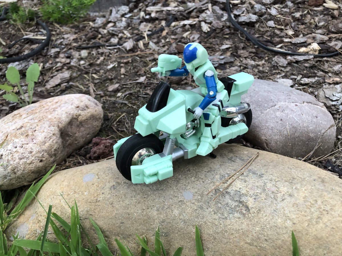 80sForNow's tweet photo. Happy Friday! This #Robotech #cyclone rider navigates some rocky terrain en route to #ReflexPoint.
Follow me for more toy fun. 👍
#Mospeada https://t.co/BSXAmcgI9q