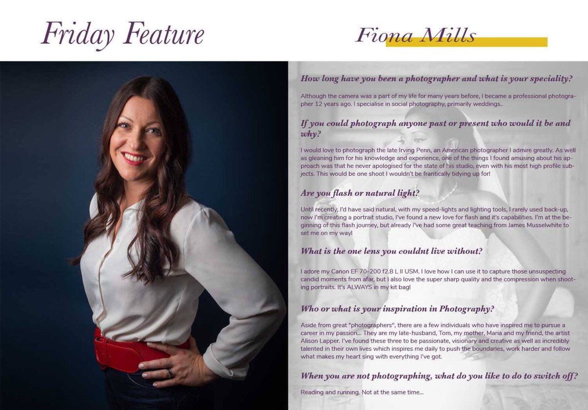RISE_pfp's tweet photo. #FridayFeature

This week it is our pleasure to introduce you to the inspiring @FionaMillsArt who is the most wonderful Wedding Photographer based in West Sussex.

#RISE #RESPECT  #femalephotographers #professionalfemalephotographer #featurefriday https://t.co/pEJZqxPluj