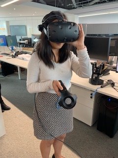 Thanks for having us <a href="/homesbystrata/">Strata</a>, we had a great day. Here’s Elaine
exploring one of your homes in virtual reality. She loved it!