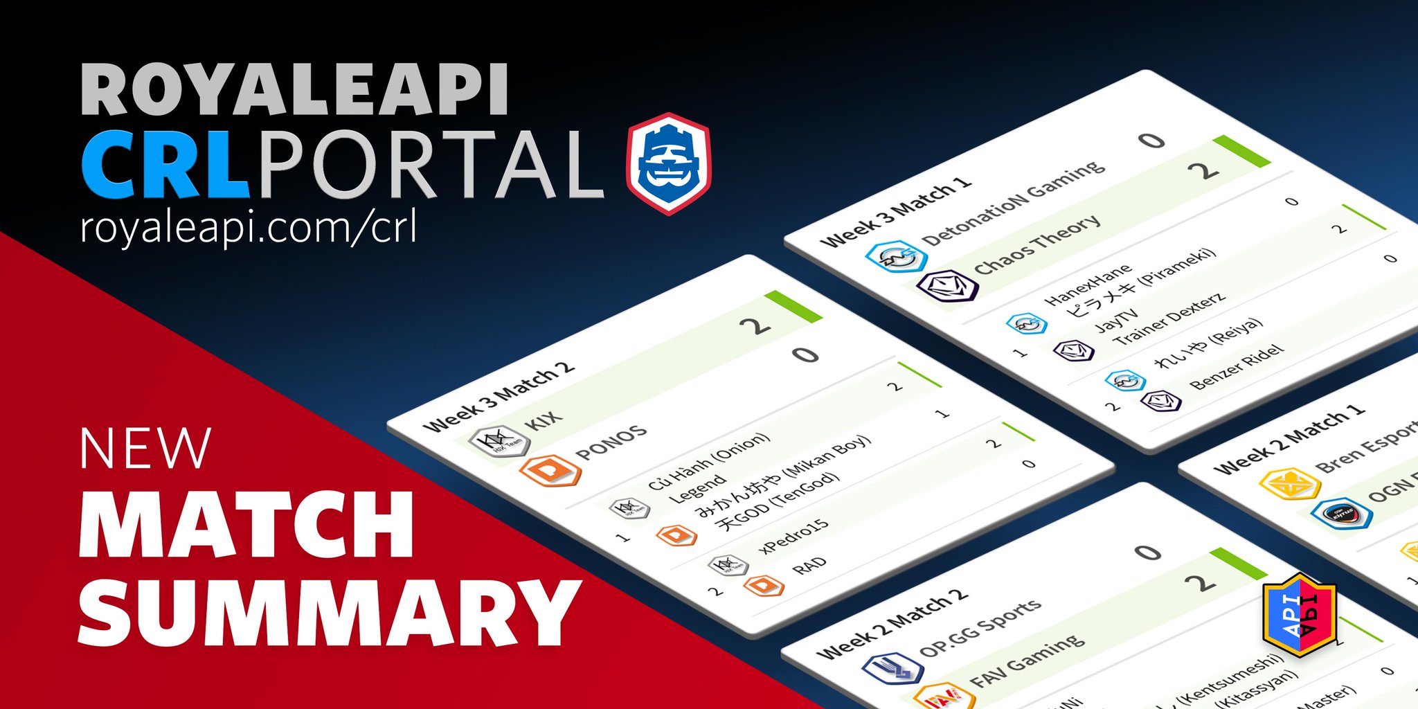 RoyaleAPI on Twitter: "Quickly check the scores of recently played ...