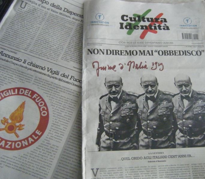 cordella_f's tweet photo. Corri in edicola ad acquistare #culturaidentità, a pag 23 si parla della nostra Associazione #anppevvf - D'Annunzio li chiamò Vigili del Fuoco - Questo nobile Corpo chiede più attenzione da parte del nostro Governo #vigilidelfuoco @CulturaIdentita https://t.co/2yZdTe9HK7