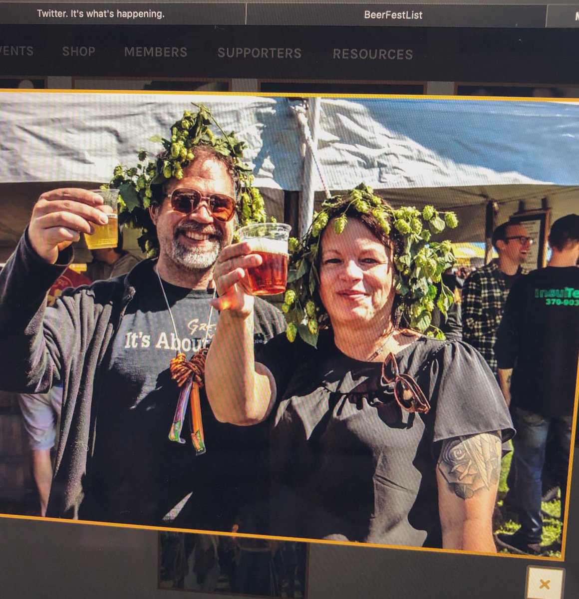 Beerfest this weekend. Pretty cool that a photo of me and a great friend of mine from last year’s festival made their website. We were “hopped up” a bit. 😂 🍻 ♥️ #miBeer #DrinkMiBeer #GreatBeerState #UPfallbeerfestival
