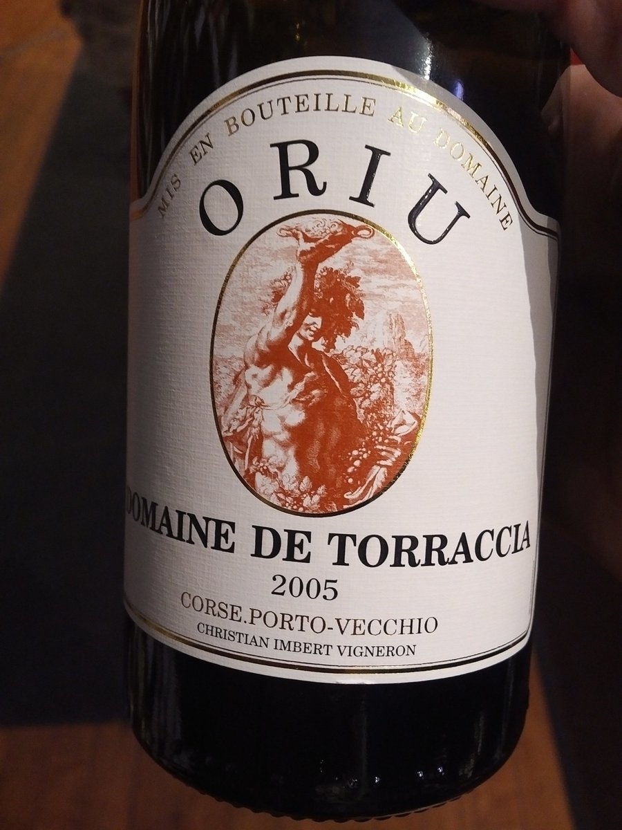 DoliverosDaniel's tweet photo. Another delicious #Wine from #DomaineTorraccia in #Corsica,05 cuvee #Oriu, 80% #Niellucciu & #Sciaccarello, made & aged in tank, deep ruby, maritime aromas,w/hints of blk olives, wild herbs, smoke & cranberry, medium body, high tone, crispy, nice texture & citrus flavors,charming https://t.co/b3DJ8eguUr