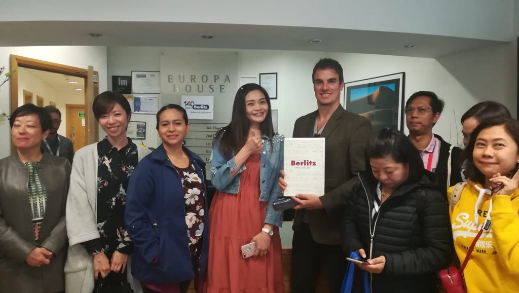 englishuk's tweet photo. Next stop on our #StudyWorld50 fam trip is @BerlitzMCR. Thank you for showing our agents around!

#UKELT #Manchester https://t.co/Hl5fSQrriA