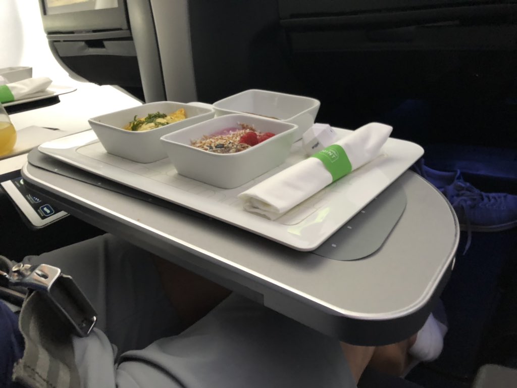 Love #mint on <a href="/JetBlue/">JetBlue</a> but my sloping table makes it tough to work or eat. Everything slides off. You should have seat 3C on Menta Fresca replaced.