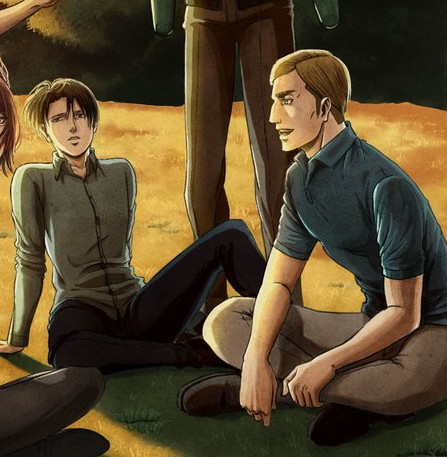 levismoon's tweet photo. Erwin smiling so tenderly in every official illustration gives me life, this is what he deserves😭💕 https://t.co/tVCKyDXvV7