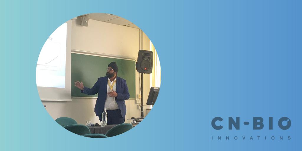 CN_Bio's tweet photo. Dharaminder from @CN_Bio speaking at 
@BioMedEng19 this week. #biomedeng #humanfocuseddiscovery #organonachip https://t.co/J2OOlu6b3f
