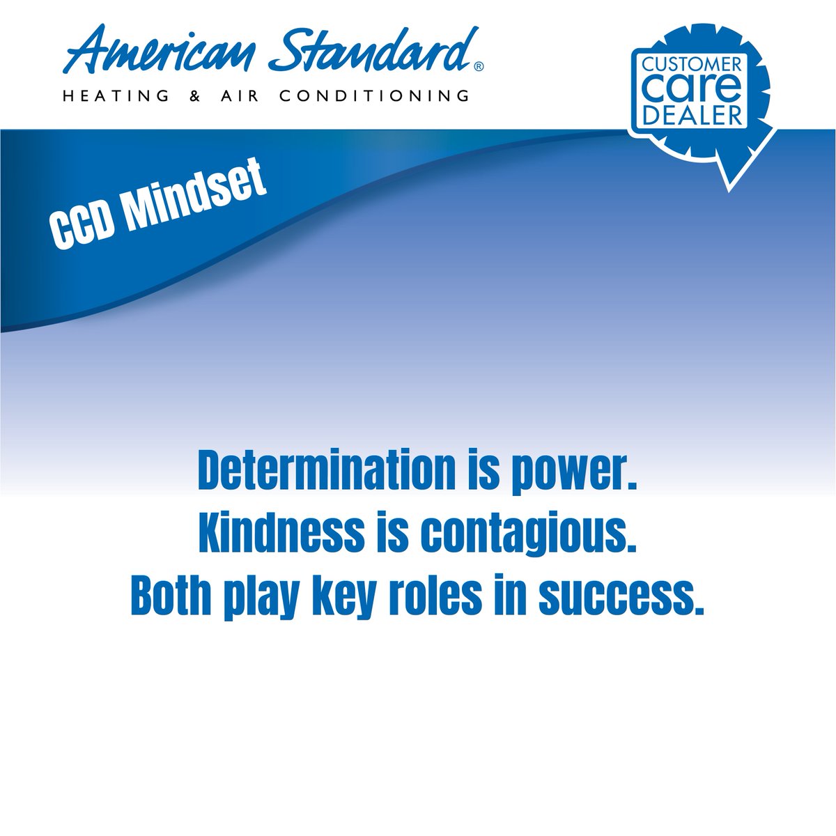 CCDealer's tweet photo. CCD Mindset: Determination is power. Kindness is contagious. Both play key roles in success. https://t.co/kAPWVdP3eE