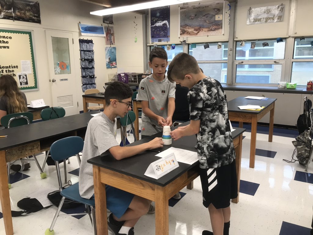 DDESSnow's tweet photo. Block 1 starting the year off with team building and problem solving. All 6 teams were successful! #ddepride #ddeempower #ddescience #steam https://t.co/UHig1cm9J9