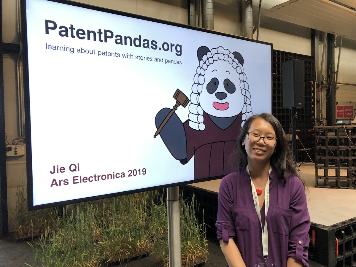 Patentpandas's tweet image. Creator @qijie shares her patent stories via PatentPandas.org at @ArsElectronica. Many thanks to @BKCHarvard and @medialab for supporting us!