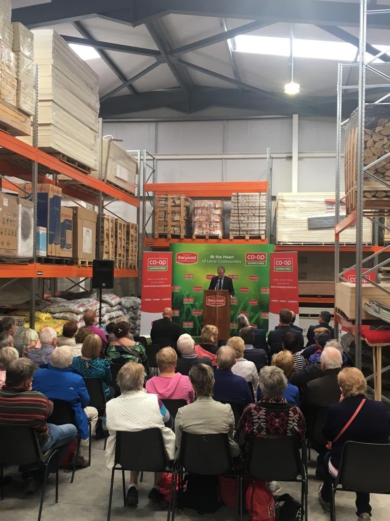 CoOpSuperstores's tweet photo. 📣 @DairygoldCo_Op Chairman John O’Gorman addressing the crowd here at the official opening of our new Mogeely store. #Mogeely https://t.co/xnWnYeoVDt