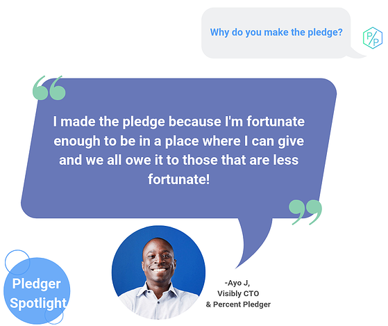 AyoJimoh's tweet photo. Such a great product and platform. Proud to participate! #WhyIPledge @percentpledge https://t.co/HPUMcst2Tr