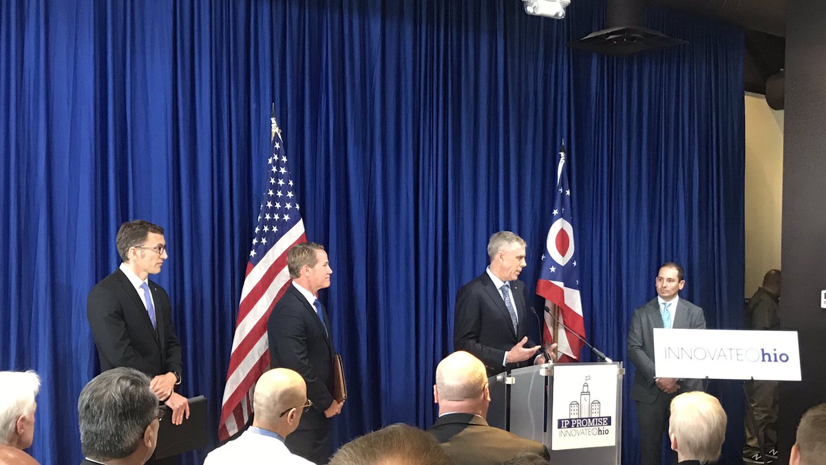 SenJonHusted's tweet photo. Kevin Taylor w/ @OSUCorpEngage touts the Ohio IP Promise and its commitment to transparency during the intellectual property commercialization process. https://t.co/U2I2uyD4Nc
