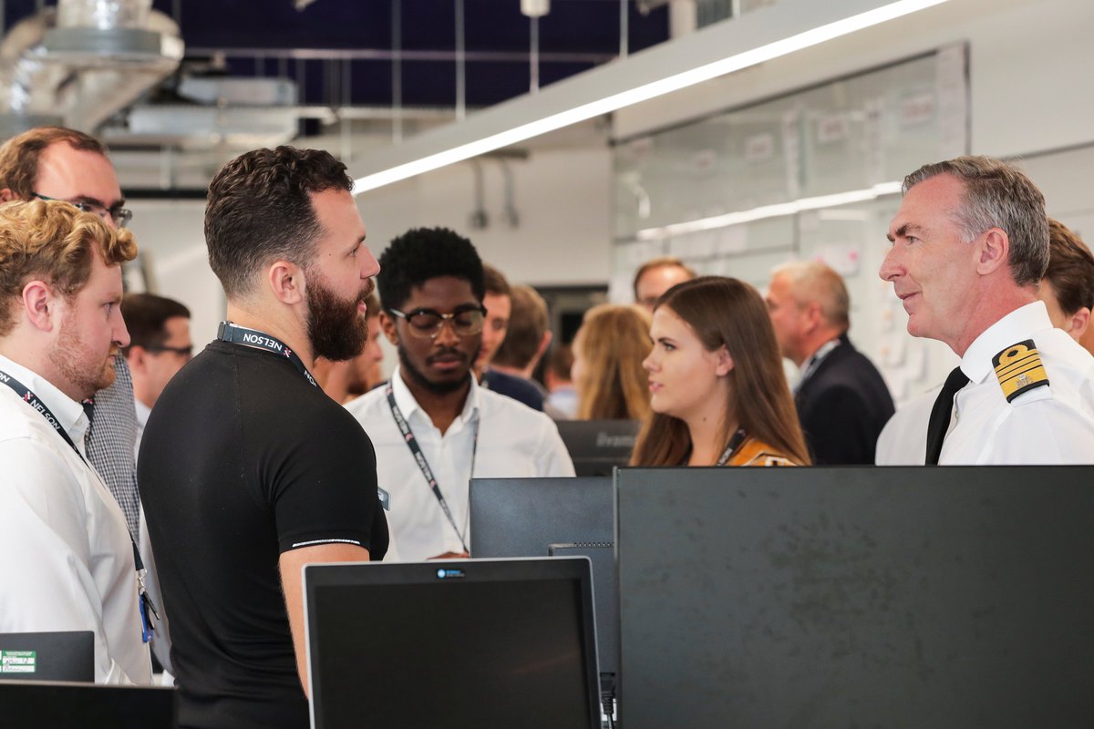 HMNBPortsmouth's tweet photo. The @RoyalNavy Digital Laboratory, NELSON, is officially open! The lab offers a space for RN, civil servants and industry specialists to work together to create data-based solutions to everyday challenges faced by sailors at home and overseas.

#Nelson #FutureNavy #transformation https://t.co/8rufPXyJOi