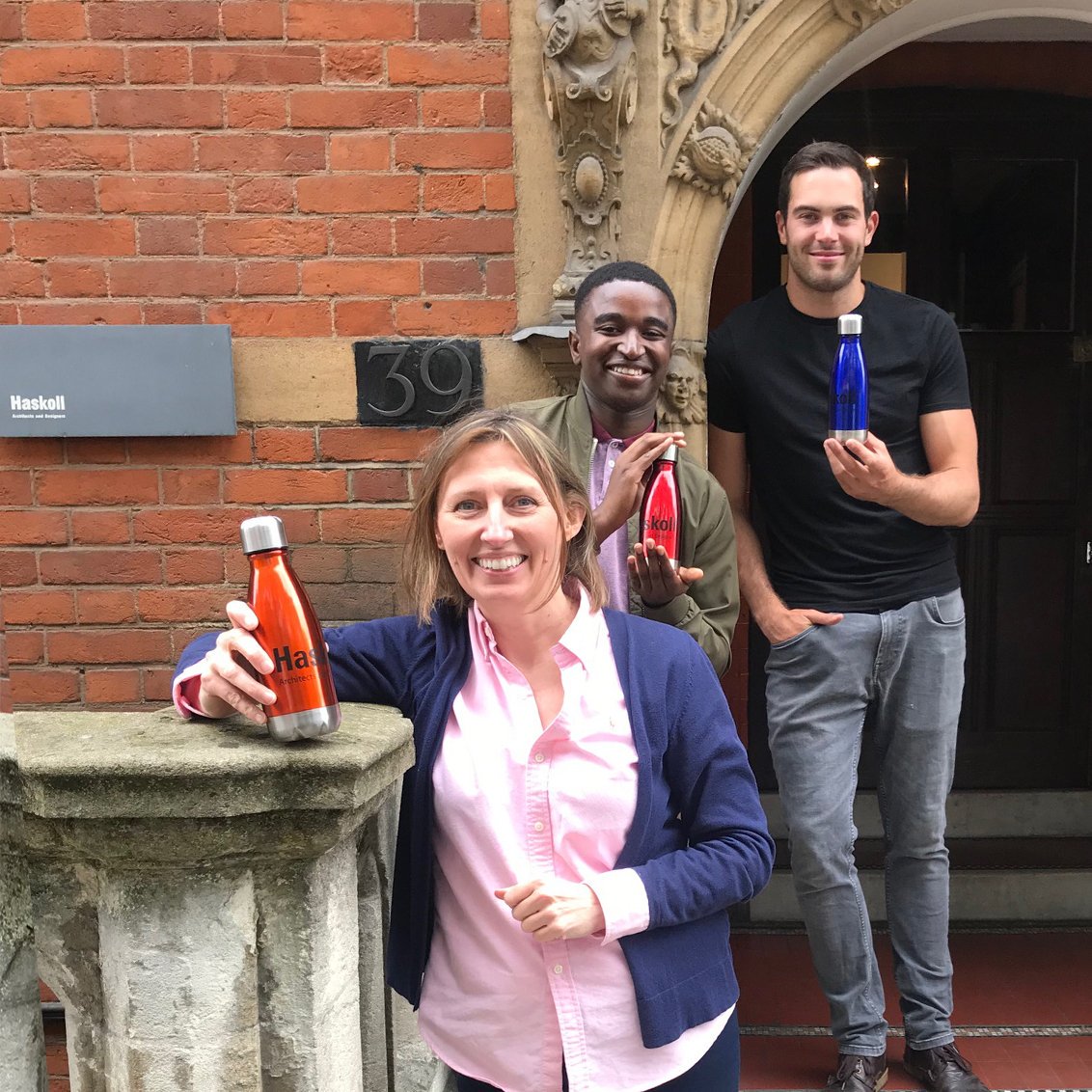 HaskollUK's tweet photo. The #HaskollTeam are enjoying our #reusable water bottles as part of our annual #Wellness Day where we are increasing our understanding of how we can #design more #fulfilling and #sustainable #environments! https://t.co/5Nqj0d5YLe